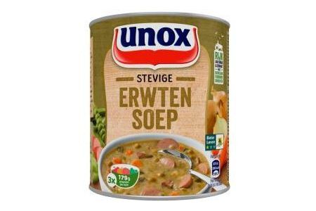 unox soep in blik stevige erwtensoep