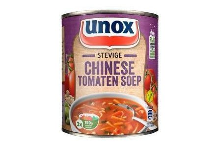 unox soep in blik stevige chinese tomatensoep