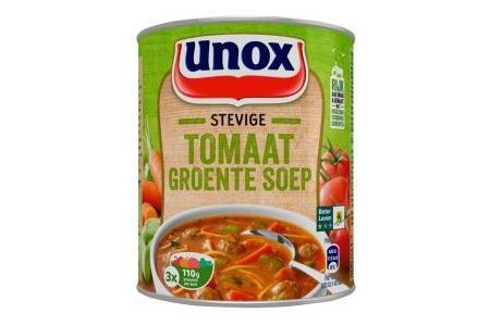 unox soep in blik stevige tomaat groentesoep