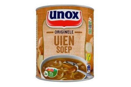 unox soep in blik originele uiensoep
