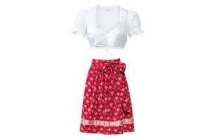 dirndl top en rok rood