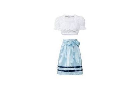 dirndl top en rok blauw