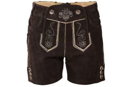 dames lederhose short bruin