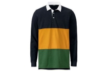 livergy heren polo blauw geel groen