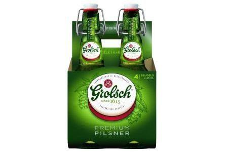 grolsch premium pilsner beugels flessen 4 x 45cl