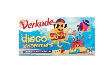 verkade disco zwemmers koekjes met melkchocolade