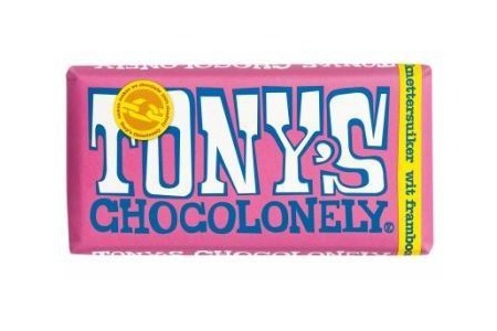 tony s chocolonely wit framboos knettersuiker