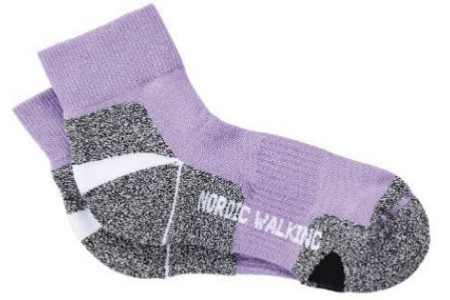 nordic walkingsokken paars