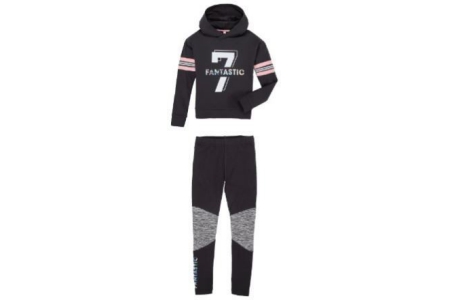 joggingpak zwart roze