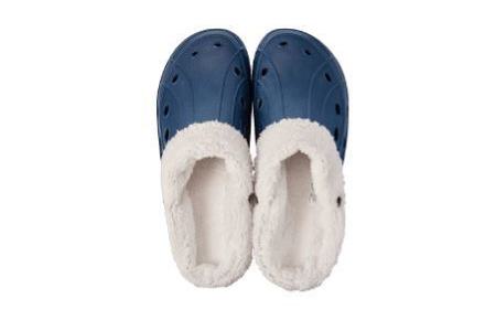 gevoerde clogs blauw