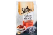sheba delices du jour traiteur selectie in saus 6x50 g