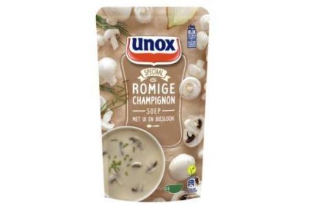 unox soep in zak champignonsoep