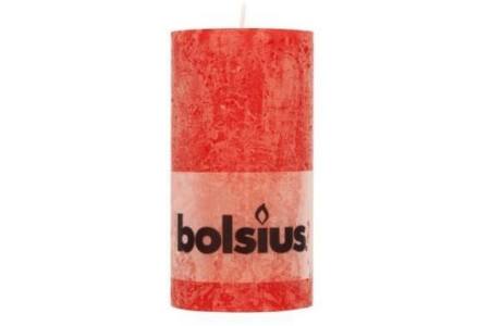 bolsius rustieke kaars 13cm rood