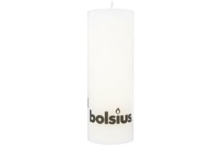 bolsius rustieke kaars 19cm wit