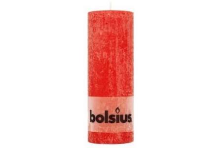 bolsius rustieke kaars 19cm rood