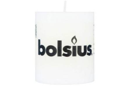 bolsius rustieke kaars 8cm wit