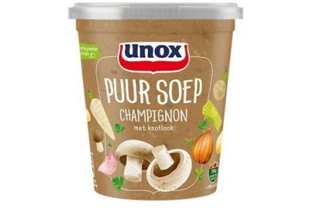 unox puur soep champignon met knoflook