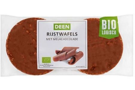 biologisch rijstwafels melkchocolade