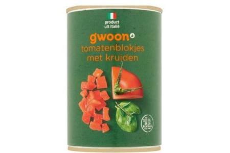 gwoon tomatenblokjes met kruiden