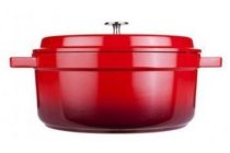 ah aluminium braadpan rond rood 24 cm rood