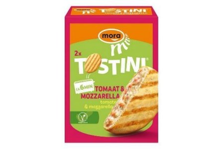 mora tostini tomaat en mozzarella