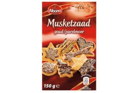 albona musketzaad bakstrooisels