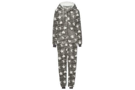 onesie dames grijs stipjes