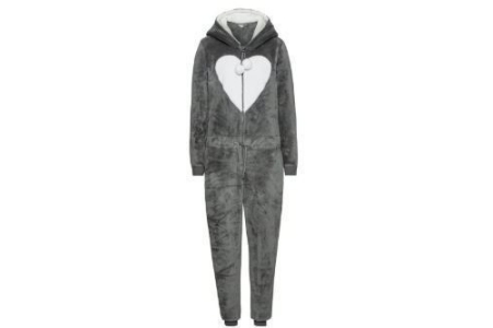 onesie dames grijs hartje