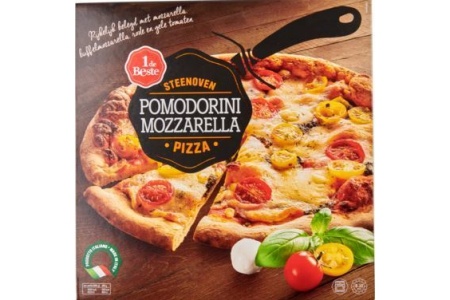 1 de beste steenoven pizza pomodorini mozzarella