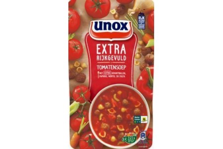 unox soep in zak extra rijkgevuld tomatensoep