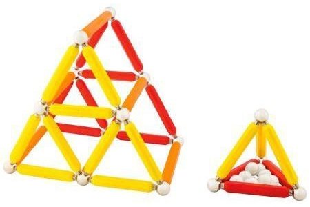 playtive junior r magnetische bouwset rood oranje geel