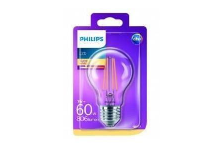 philips led filament standaardlamp 60w e27