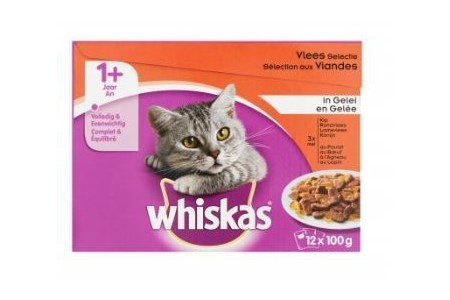 whiskas multipak vlees in gelei 1 12 pak