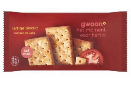 g woon hartige biscuit kaas tomaat