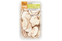 top gesneden kastanje champignons