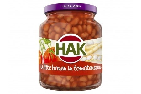 hak witte bonen in tomatensaus