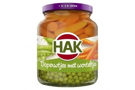 hak doperwtjes met worteltjes extra fijn