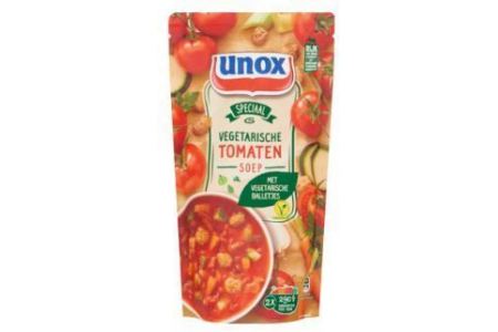 unox soep in zak vegetarische tomatensoep