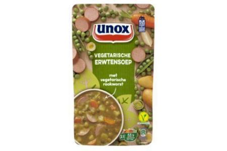 unox soep in zak vegetarische erwtensoep