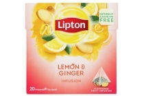 lipton kruiden thee infusie lemon ginger 20 stuks 40 g