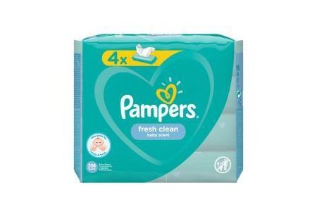 pampers fresh clean babydoekjes 4 verpakkingen