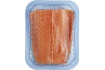 zalm filet op de huid