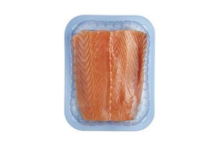 zalm filet op de huid