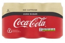 coca cola zero cafeinevrij