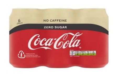 coca cola zero cafeinevrij