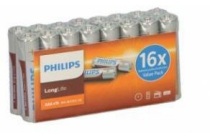 philips longlife batterijen 16 pack aaa