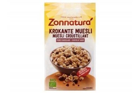 zonnatura krokante muesli pure chocolade