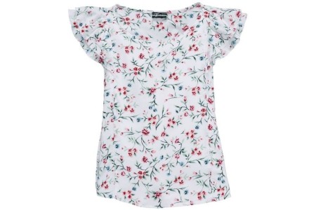 blouse wit bloemen