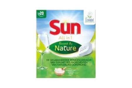 sun all in 1 vaatwastabletten powered by nature 20 tabs