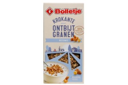 bolletje krokante ontbijtgranen notenmix